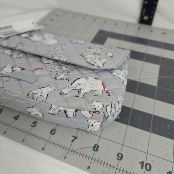 Vera Bradley Iconic Brush and Cosmetic Case Beary Merry Polar Bear NWT - Picture 5 of 9